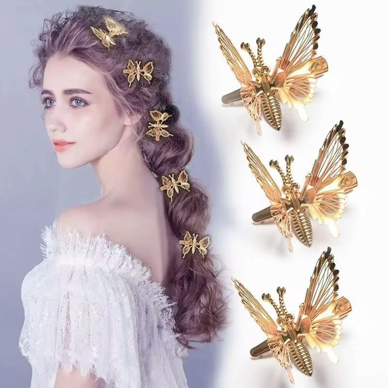Moving Butterfly Hair Clips