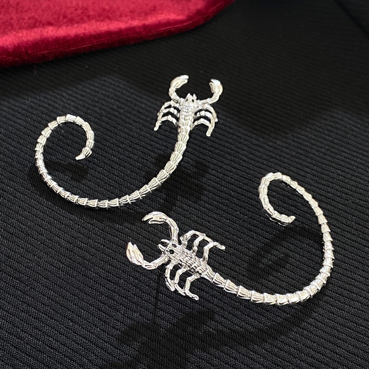 Silver Scorpion Earrings (Left+Right)