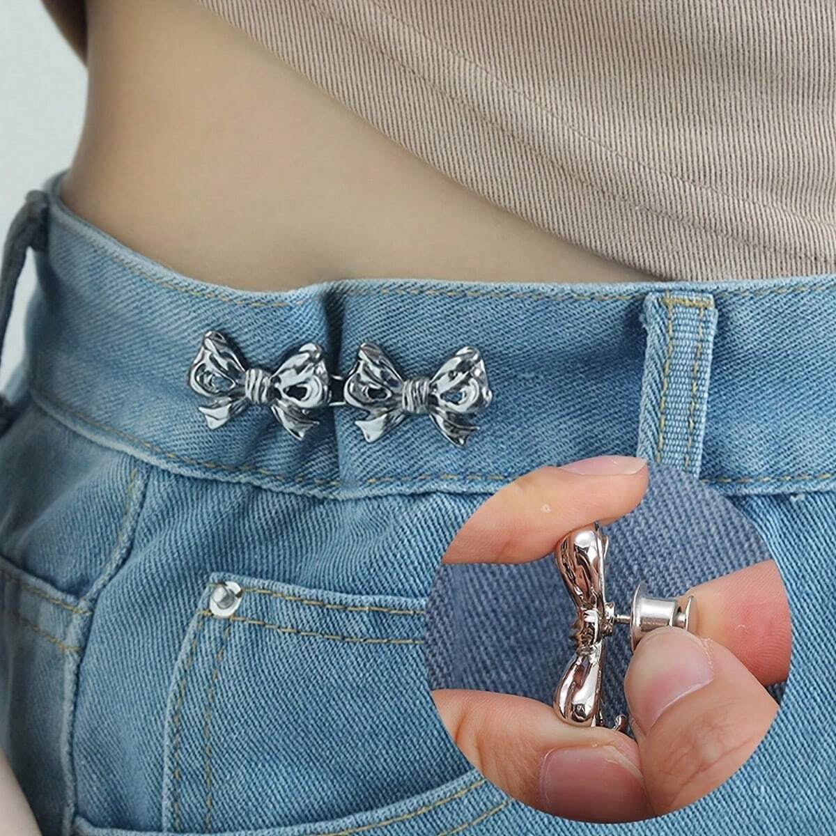 Bowknot Button Waistband ELENA