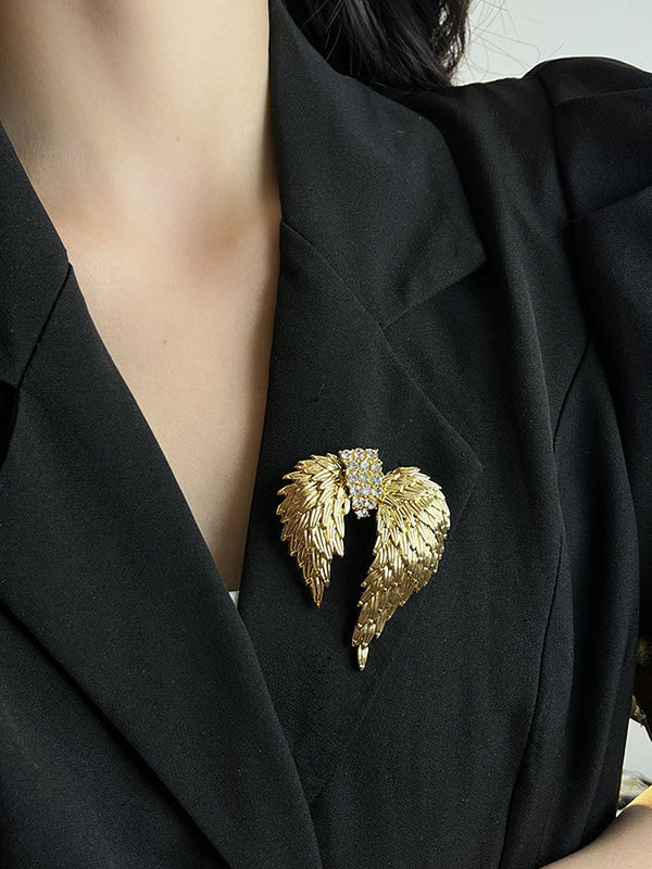 Geometric Rhine Stones Brooch