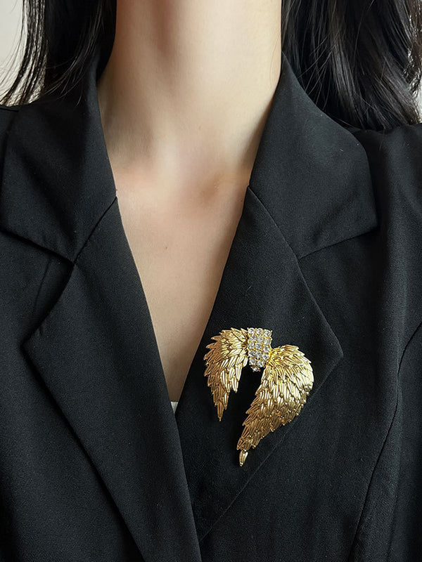 Geometric Rhine Stones Brooch