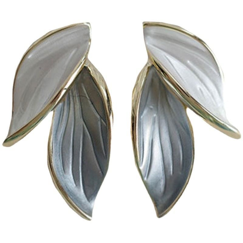Leaf Drop Earrings (Left+Right)
