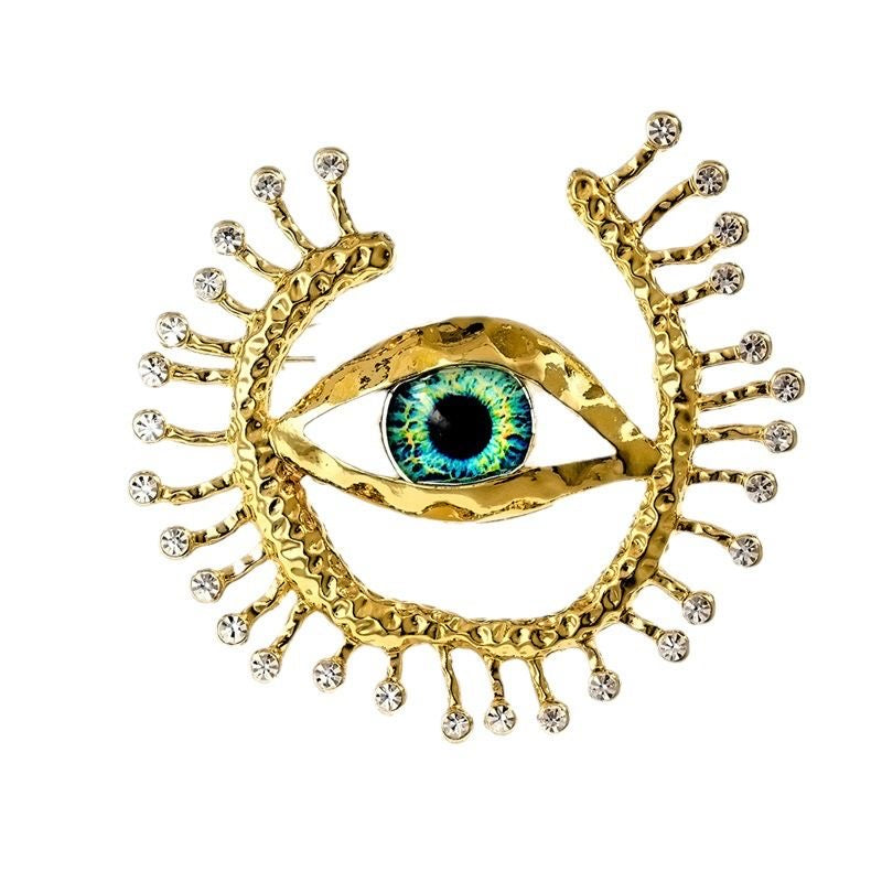 Gold Eye Brooch