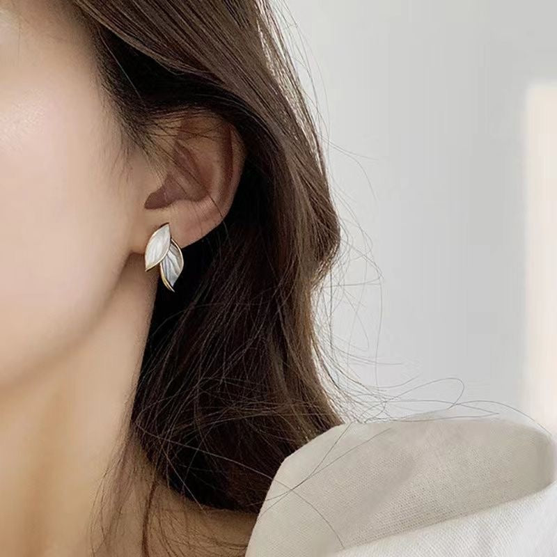 Leaf Drop Earrings (Left+Right)