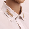 Gold Metal Wheat Brooch (2pieces)