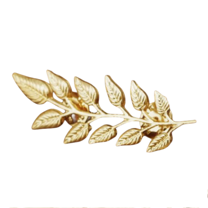 Gold Metal Wheat Brooch (2pieces)