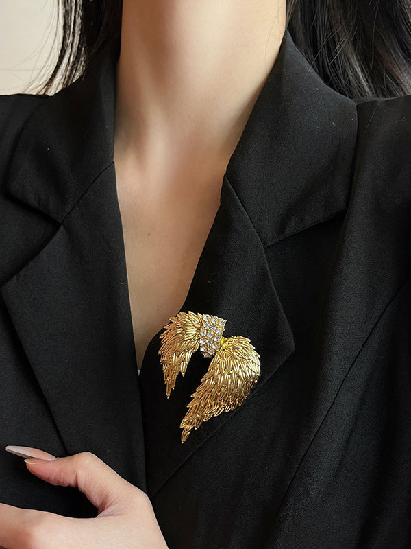 Geometric Rhine Stones Brooch